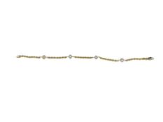 10K YELLOW GOLD FRESHWATER PEARL BRACELET