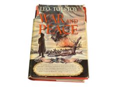 1942 WAR AND PEACE BOOK BY LEO TOLSTOY THE INNER SANCTUM EDITION WITH READERS GUIDE AND BOOKMARK