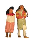 CIRCA 1930'S / 1940'S SKOOKUM NATIVE AMERICAN HAND CRAFTED DOLLS