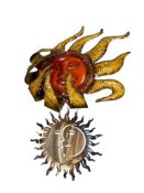 THREE SUN FACED THEMED METAL WALL ART DECOR INCLUDING 