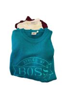 BOSS / HUGO BOSS ENS KNITTED SWEATERS WITH EMBRIODERED LOGO ALL SIZE XL