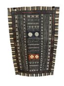 SOUTH PACIFIC GEOMETRIC POLYNESIAN FOLK ART BARK TAPA CLOTH ART