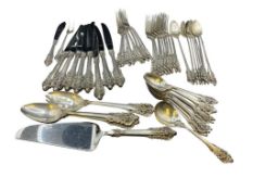 ANTIQUE WALLACE GRAND BAROQUE STERLING SILVER FLATWARE SET