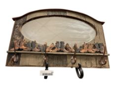 RUSTIC WESTERN DECOR MIRRORED COAT RACK