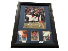 JOHN ELWAY HALL OF FAME FOOTBALL PLAYER PHOTOGRAPH AND CARD COLLAGE