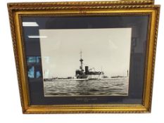 U.S.S. TERROR 1874 AND U.S.S. PURITAN 1896 U.S. NAVY WARSHIP BLACK AND WHITE PHOTOGRAPHS