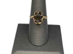 VINTAGE 10K GREY STAR SAPPHIRE RING