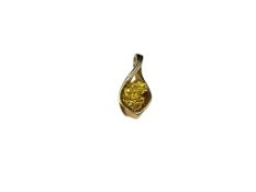 14K YELLOW GOLD AND NATURAL GOLD NUGGET PENDANT