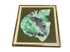 JAN BENNICOFF MIXED MEDIA TEXTILE ART TITLED WATER SPRITE