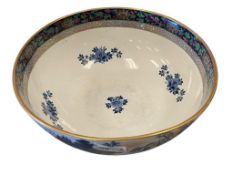 EARLY 20TH CENTURY CHINOSERIE GILMAN COLLAMORE & CO PORCELAIN CHINESE LANDSCAPE BOWL