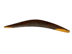 AUSTRALIAN ABORIGINAL HAND CRAFTED MULGA WOOD BOOMERANG