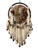 NATIVE AMERICAN MANDALA DREAMCATCHER FEATURING FUR AND FEATHERS