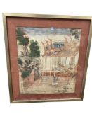 LATE 19TH CENTURY THAI BUDDHA TEMPLE PAINTING VESSANTRA JATAKA
