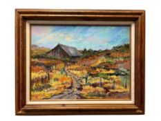 AMY THOMPSON ARIZONA ARTIST ORIGINAL OIL ON CANVAS OLD BARN