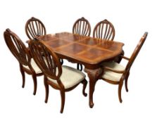 CONTEMPORARY FRENCH COUNTRY STYLED TEN PIECE DINING TABLE SET