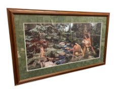 CRAIG TENNANT NATIVE AMERICAN PRINT TITLED SCHOOL DAYS