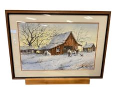 LYLE V. BALL PROLIFIC RENO, NEVADA ARTIST ORIGINAL WATERCOLOR ON PAPER TITLED EARLY START NO. 2870