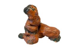 LATE 1800'S SEWER TILE FIGURE SIGNED CLYDE JOHNSON MADE IN OHIO AREA