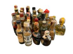 29 ANTIQUE / VINTAGE 1/10 PINT MEXICO LIQUOR BOTTLES