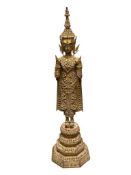 THAI RATTANAKOSIN STANDING BUDDHA STATUE IN GILT BRONZE RATTANAKOSIN PERIOD (1782-1932)