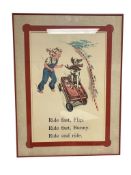 FRAMED MID CENTURY LARGE PRINT FROM THE 