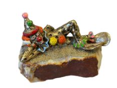 RON LEE SIGNED CLOWN SCULPTURE PINKY LYING DOWN