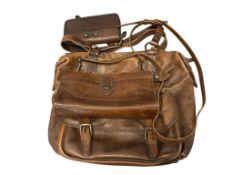 FRYE DARK BROWN LEATHER WOMANS DESIGNER FASHION BAGS AND WRISLET