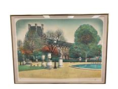 ROLF RAFFLEWSKI GERMAN BORN LIMITED EDITION SERIGRAPH JARDIN DE PARIS NO. 232/300