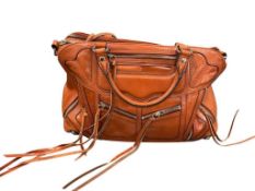 REBECCA MINKOFF TRI-ZIP JEALOUS SATCHEL / DESIGNER FASHION BAG