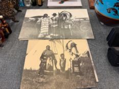 AMERICAN HERITAGE NATIVE AMERICAN LARGE SEPIA TONED PRINTS