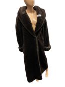 NORM THOMPSON FAUX MINK FULL LENGTH LADIES COAT SIZE S