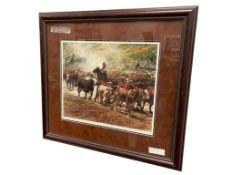 JOELLE SMITH OREGON ARTIST WESTERN LIMITED EDITION PRINT TITLED COMING THROUGH NO. 118/300