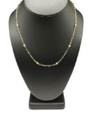 14K YELLOW GOLD LINK AND PEARL NECKLACE