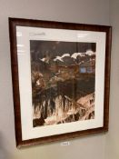 SEPIA TONED PHOTO-PRINT COLORADO MOUNTIANS