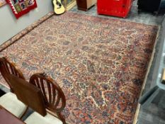 LARGE VINTAGE KARASTAN WOOL PILE FLORAL DESIGN AREA RUG