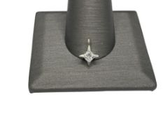 14K WHITE GOLD .25CT DIAMOND STAR PENDANT