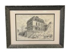 THELMA DAVIS CALHOUN OHIO BORN CARSON CITY, NEVADA ARTIST PRINT OF SAVAGE MINE OFFICE VIRGINA CITY