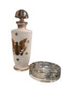 AMERICAN EAGLE AND U.S. LADY LIBERTY THEMED BAR ITEMS INCLUDING ASHTRAY BY A. HEWITT
