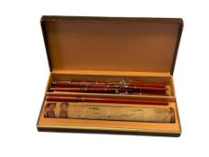 VINTAGE ABERCROMBIE & FITCH 10-PIECE FIBERGLASS PASSPORT FLY ROD IN ORIGINAL CASE