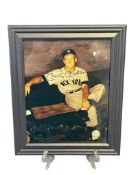 RAY GALLO MICKEY MANTLE TRIPLE CROWN AUTOGRAPHED PHOTOGRAPH GF AUTHENTICTION