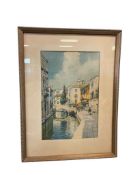 CANAL SCENE IN VENICE, ITALY PRINT OF A WATERCOLOR