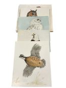 E/ PHILPOTT HND PAINTED BIRD PAINTINGS ON PORCELAIN TILE, TOTAL OF SIX PAINTINGS