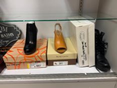 NEW IN BOX SHOES INCLUDING VIA SPIGA BIJOUX HEEL BOOTS, FRANCO SARTO THALIA, STEVE MADDEN BOOTS, ...