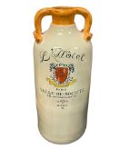 LARGE VINTAGE STYLED FRENCH POTTERY BOTTLE WITH DECORATIVE LABEL