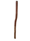 AUTHETNIC AUSTRAILIAN WOOD DIDGERIDOO WIND INSTRUMENT FEATURING PAINTED PATTERN