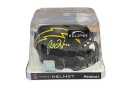JUSTIN HERBERT LOS ANGELES CHARGERS NFL FOOTBALL QUARTERBACK AUTOGRAPHED MINI HELMET