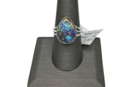 STERLING SILVER KINGMAN DAHLIA RING