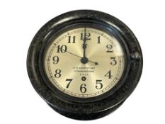 WWII SETH THOMAS / GENERAL ELECTRIC BAKELITE SHIP'S MARITIME COMMISSION CLOCK NO. 12028