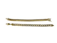 TWO GOLD TONE FASHION BRACELETS