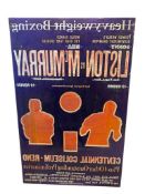 SONNY LISTON VS BILL MCMURRAY BOXING MATCH WOOD AND METAL PRINT BLOCK CENTENNIAL COLISEUM RENO, NV